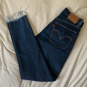 Levi dark wash 501 skinny